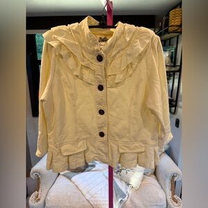 Nick & Mo Cream Button-Up Jacket XL (runs small)